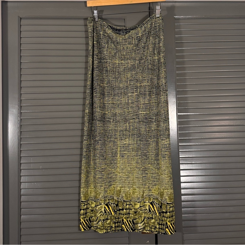 Vintage Retro Pleat Pleat by Rafael Textured Maxi Skirt - Picture 3 of 5